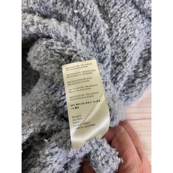 Free People Women's Heather Grey Mock Neck Knit Sweater - Small - Picture 12 of 14